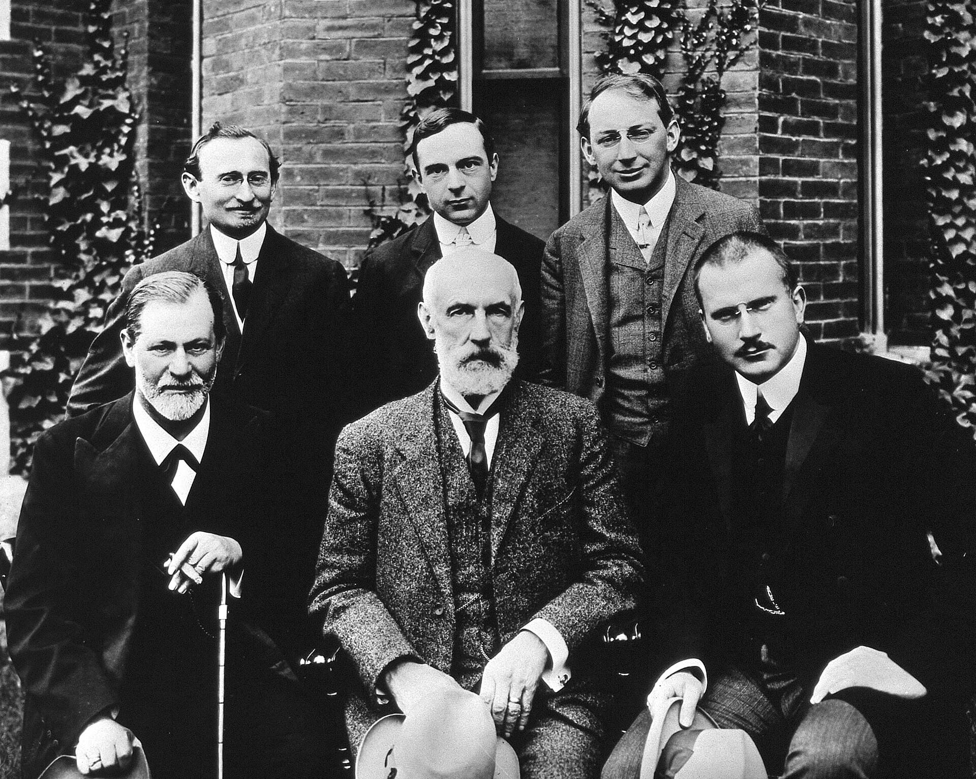 Freud, Jung and colleagues at Clark University, 1909
